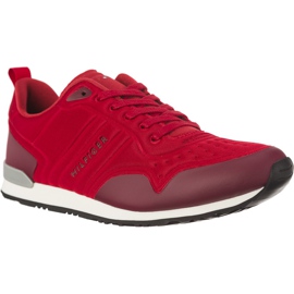 Tommy Hilfiger Baskets LOW-CUT en néoprène rouge