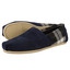 Toms Suede Plaid Mens Classic Alpargata 208 bleu marine