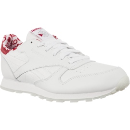 Reebok Cuir Classique VALENTINE'S Day 191 Blanc Puissance Rouge