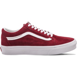 Vans Old Skool Pig Suede U5M Scooter Blanc Véritable rouge