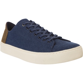 Toms Cuir Toile Lavé Hommes 862 brun bleu marin Toms Cuir Toile Lavé Hommes 862 brun bleu marin