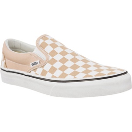 Vans Slip On Classic Damier Qco Frappe Blanc Véritable brun