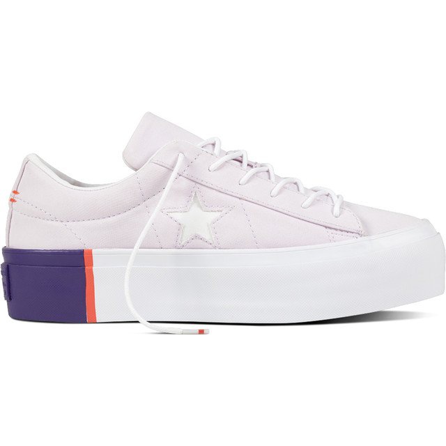 Converse 559902 Une étoile Barely Grape Rush Coral White blanche violet rose
