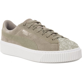 Plateforme En Daim Rock Ridge PUMA Blanc gris
