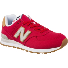 New Balance Ml574yla Team Red avec ciel couvert rouge