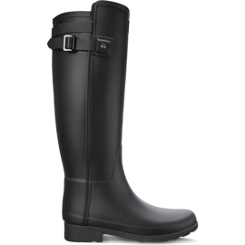 Hunter Sangle arrière raffinée noire originale le noir Hunter Sangle arrière raffinée noire originale le noir