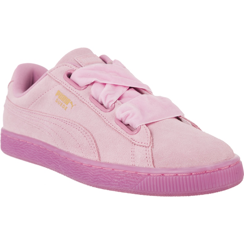 Puma Suede Heart Reset In 902 rose