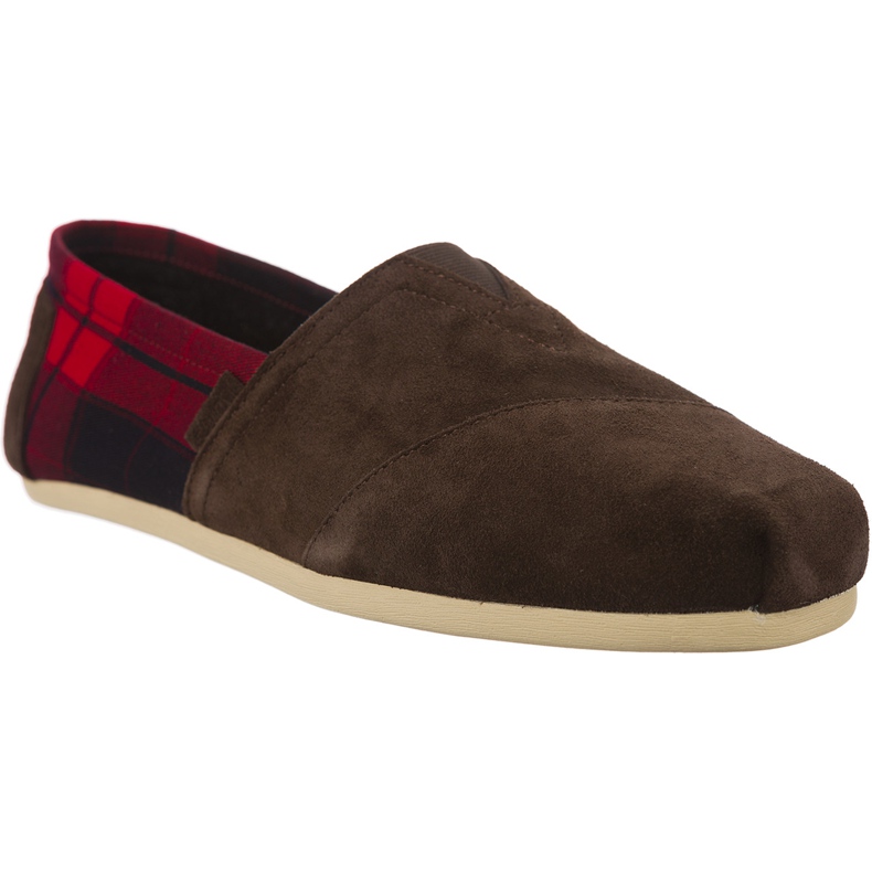 Toms Suede Plaid Mens Classic Alpaca 203 brun
