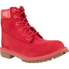 Timberland Tomate botte imperméable de qualité supérieure, 6 pouces rouge