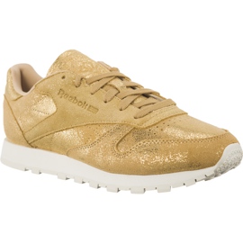 Reebok Craie dorée en cuir classique d'or Reebok Craie dorée en cuir classique d'or