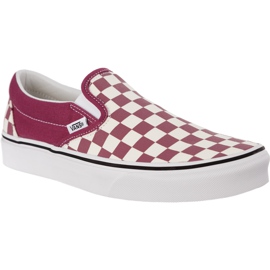 Vans Rose sèche blanche en damier U7A classique multicolore