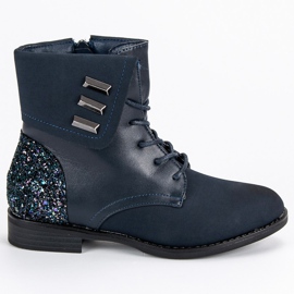 Vinceza Bottes pour enfants élégantes bleu Vinceza Bottes pour enfants élégantes bleu
