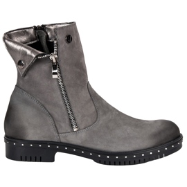 Bottes VINCEZA en Cuir Gris Bottes VINCEZA en Cuir Gris