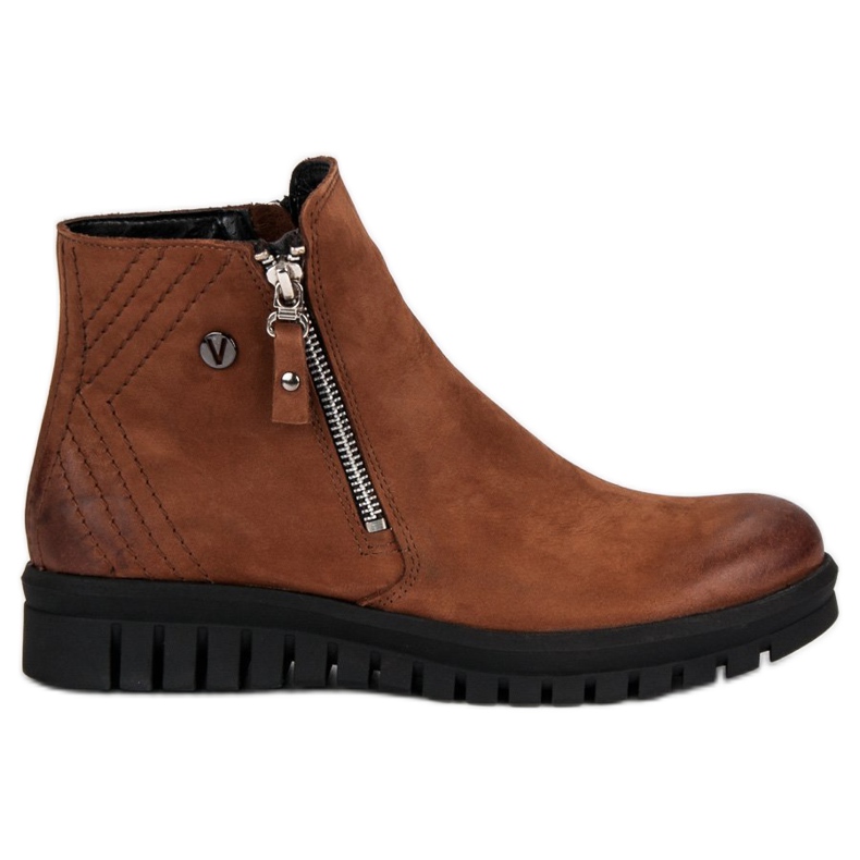 Bottes basses sur la fermeture éclair VINCEZA brun
