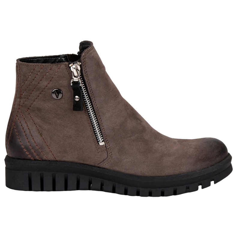 Bottes basses sur la fermeture éclair VINCEZA brun