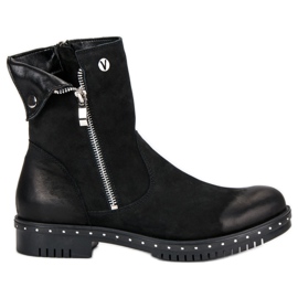 Bottines VINCEZA en Cuir Noir