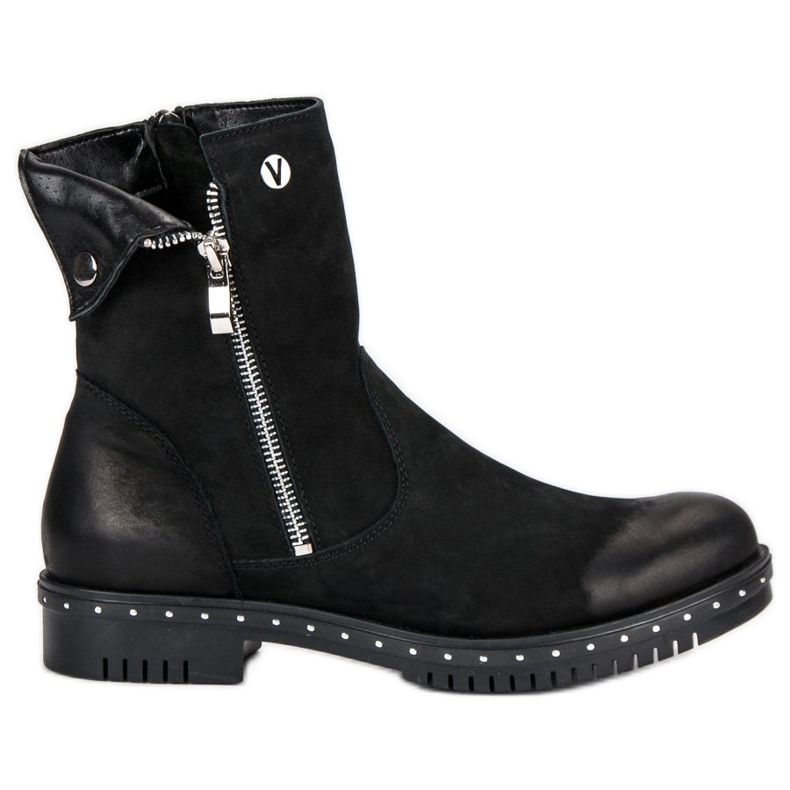 Bottines VINCEZA en Cuir Noir le noir