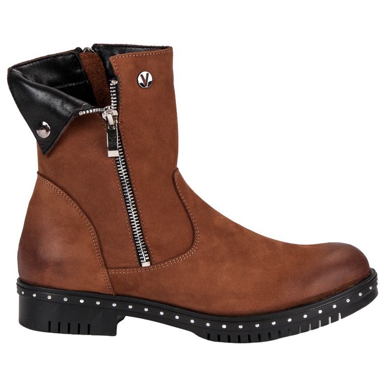 Bottes en cuir marron de VINCEZA brun Bottes en cuir marron de VINCEZA brun