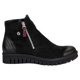 Bottes basses sur la fermeture éclair VINCEZA noir