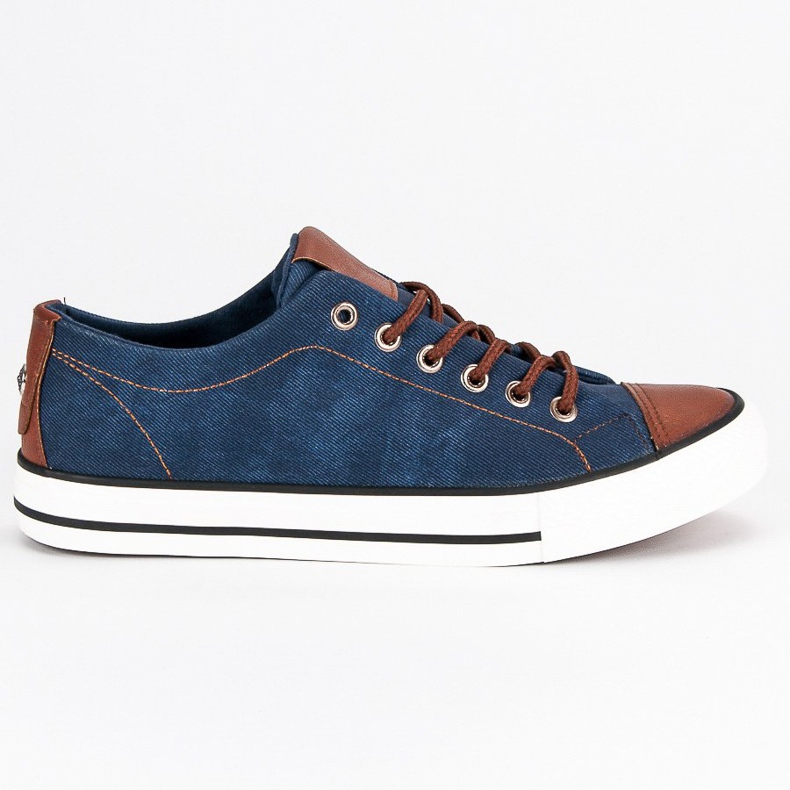 Sport Baskets en jean pour hommes bleu Sport Baskets en jean pour hommes bleu