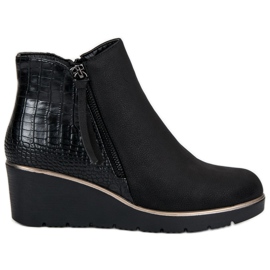 Filippo Bottines compensées noires le noir