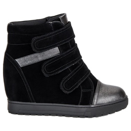 J. Star Baskets noires à scratch le noir