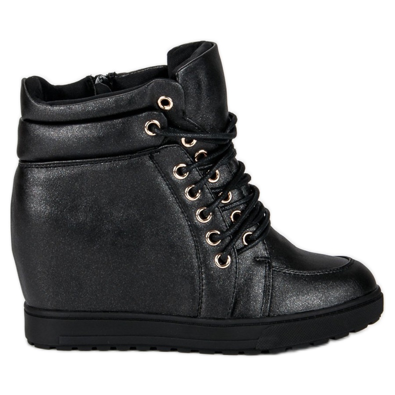 J. Star Baskets nouées élégantes le noir J. Star Baskets nouées élégantes le noir