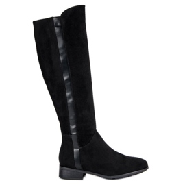 Filippo Bottes en daim pour femmes noir