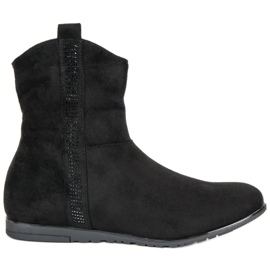 Bottes en daim classiques noir