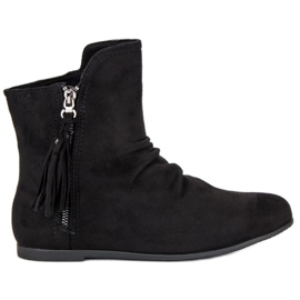 Bottines en daim noir