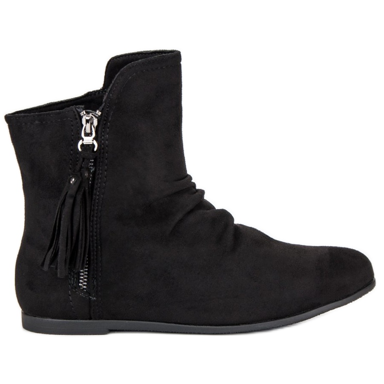 Bottines en daim noir le noir