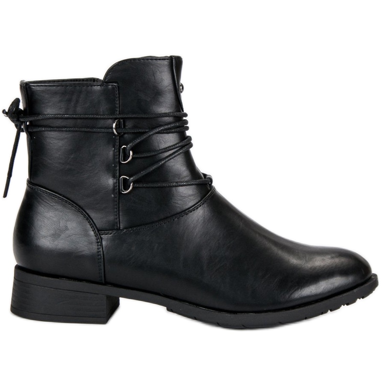J. Star Bottes pour femmes avec une fixation le noir