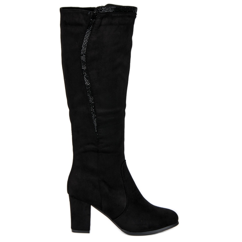 Bottines en daim noir le noir