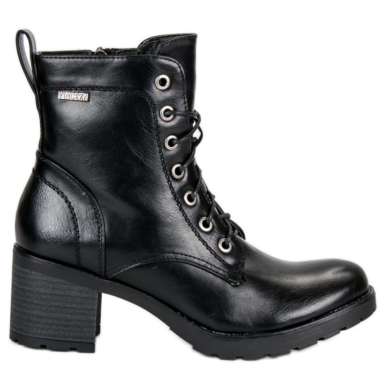 Bottines vinceza noires à lacets le noir
