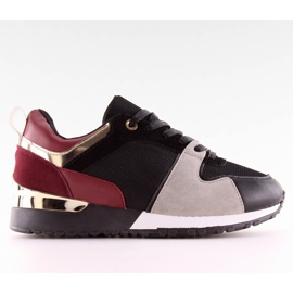 M-B01 Black Winered chaussures de sport pour femmes noires