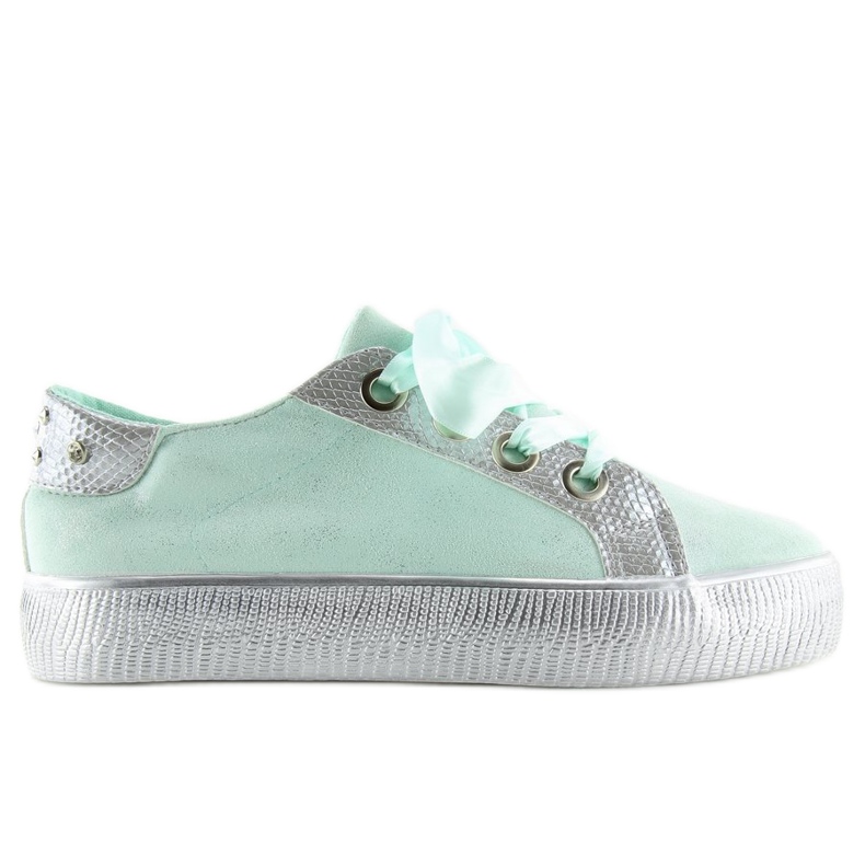 Baskets femme menthe BS096 BAS-1 Vert