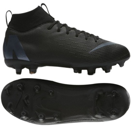 Nike Mercurial Superfly 6 Academy Gs Mg Jr AH7337-001 chaussures de football noir noir