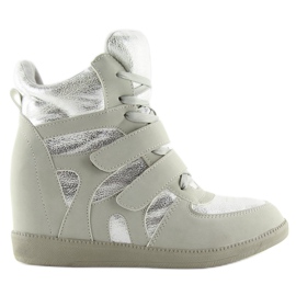 Gris Baskets grises pour femme 925-Y Gris