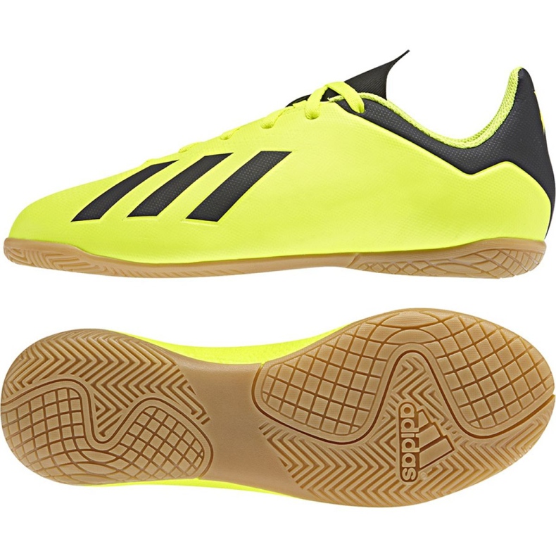 Chaussures de foot Adidas X Tango 18.4 In Jr DB2433 jaune jaune