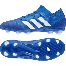Chaussures de football Adidas Nemeziz 18.1 FG Jr DB2348 bleu
