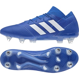 Les chaussures de football adidas Nemeziz 18.1 Sg M bleu