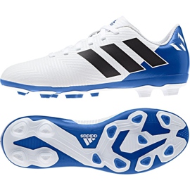 Adidas Nemeziz Messi 18.4 Fg Jr DB2369 chaussures de football multicolore blanche