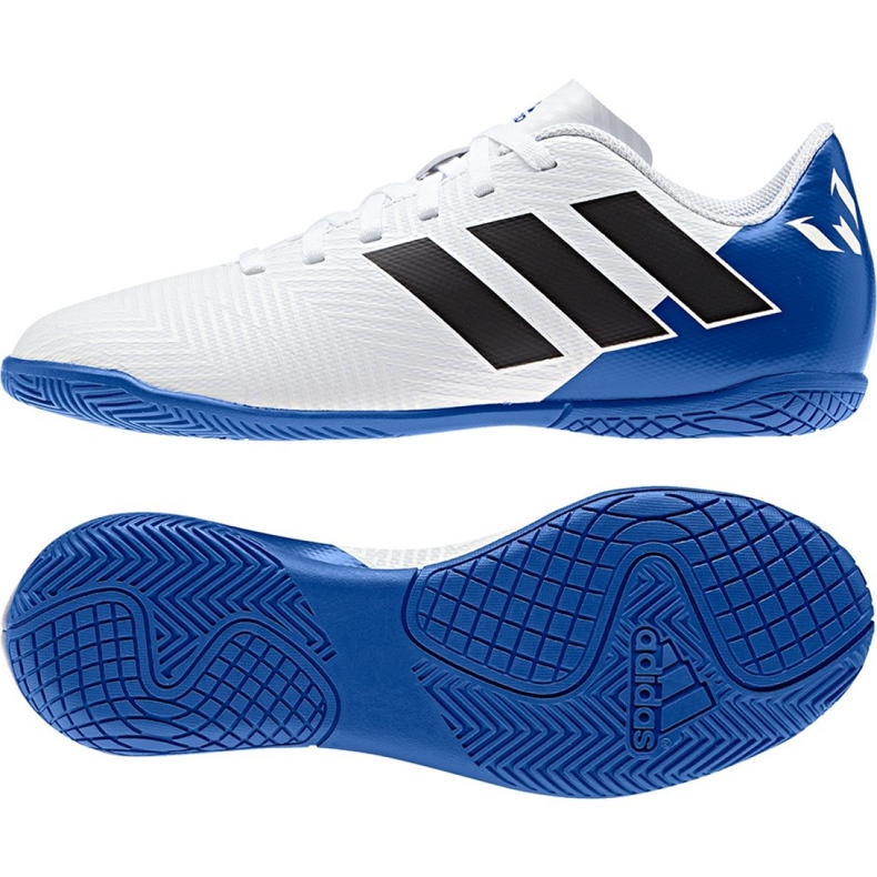 Chaussures de foot Adidas Nemeziz Messi Tango In Jr DB2398 bleu blanche