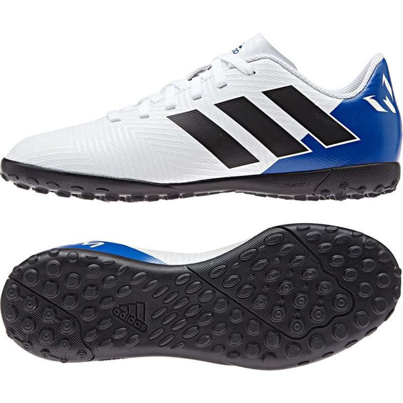 Chaussures de foot Adidas Nemeziz Messi Tango In Jr DB2401 blanche blanche