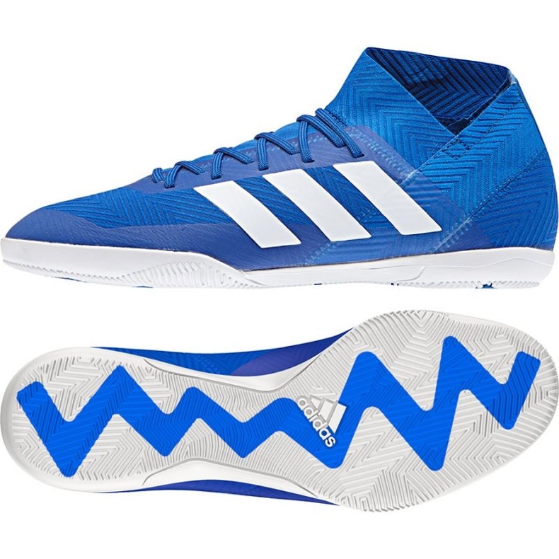 Chaussures de football Adidas Nemeziz Tango 18.3 In M DB2196 bleu bleu