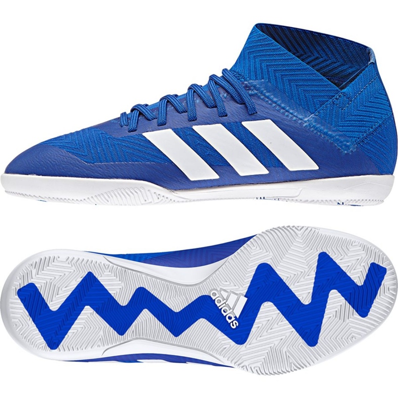 Chaussures de foot Adidas Nemeziz Tango 18.3 IN Jr DB2374 bleu bleu Chaussures de foot Adidas Nemeziz Tango 18.3 IN Jr DB2374 bleu bleu