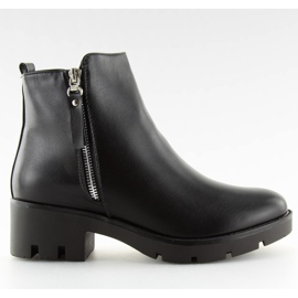 Boots noires à semelles épaisses NC692 noir