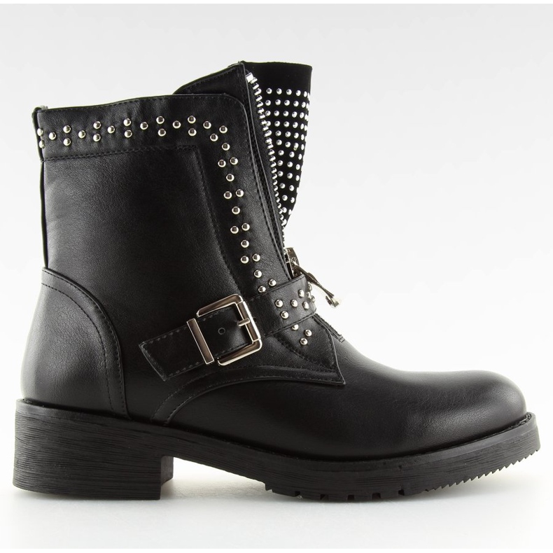 Bottes pour femmes avec des clous noirs NC255 Black le noir
