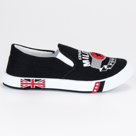 American Club Slipony américain pour enfants noir