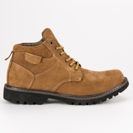 Bottes en cuir brun